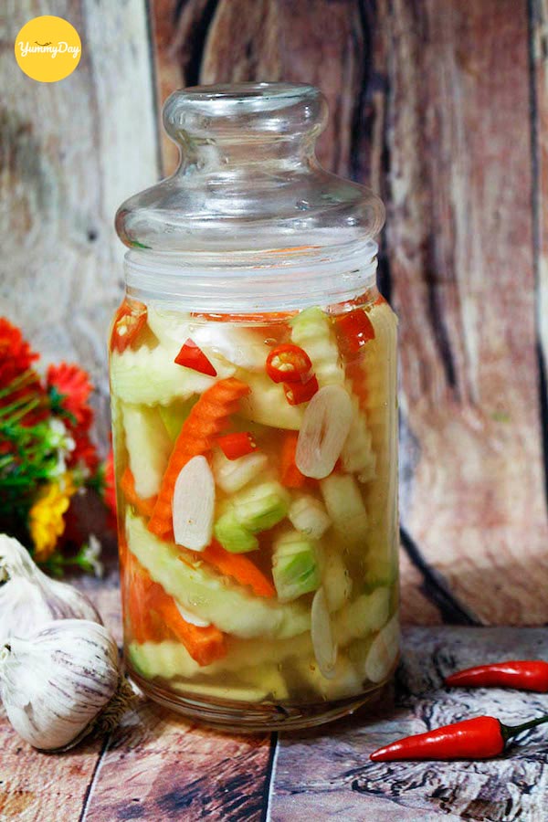 Thành phẩm dưa củ kiệu ngon ơi là ngon