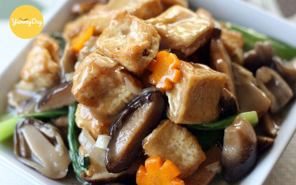 cách làm đậu hũ kho nấm rơm ngon