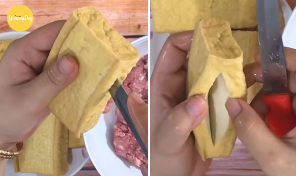 cách làm đậu hũ nhồi thịt chiên thơm