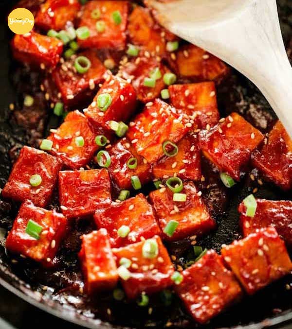 Đậu phụ sốt cà chua chua cay cay đã miệng