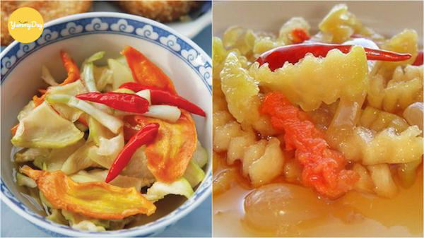 Phơi khô rau củ trước khi ngâm