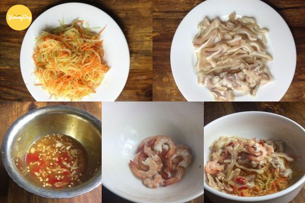 Các bước sơ chế nguyên liệu