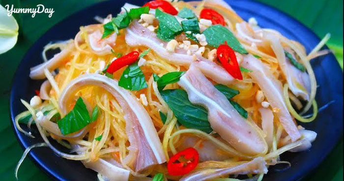 3 cách làm gỏi đu đủ tai heo giòn dai lạ miệng ngon ơi là ngon