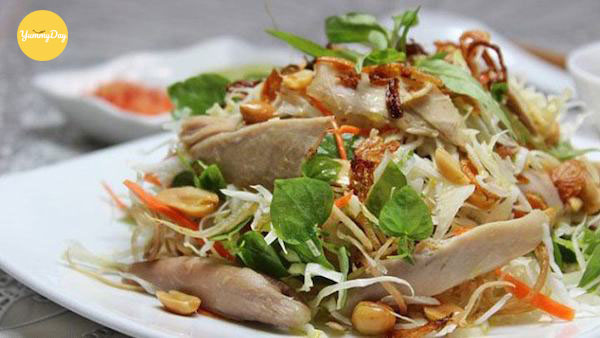 cách làm gỏi gà bắp chuối ngon