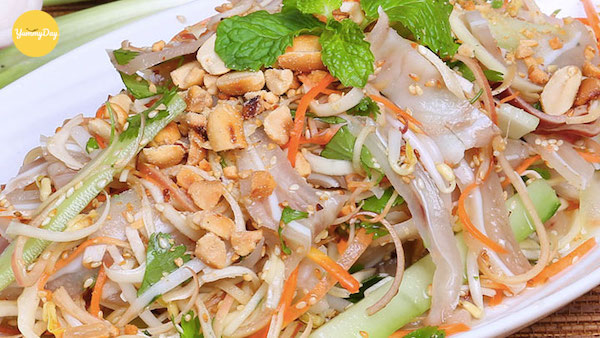 cách làm gỏi tai heo bắp cải ngon ơi là ngon
