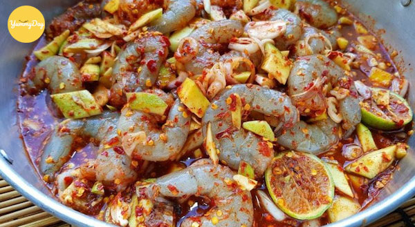 cách làm gỏi tôm sống ngon
