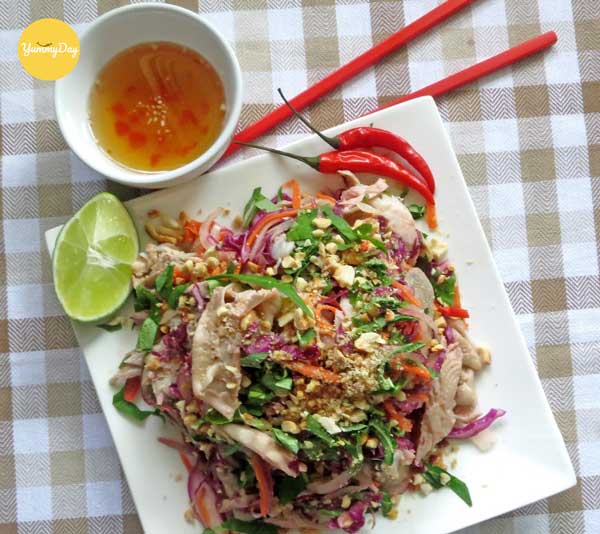 Cách làm gỏi vịt bắp cải