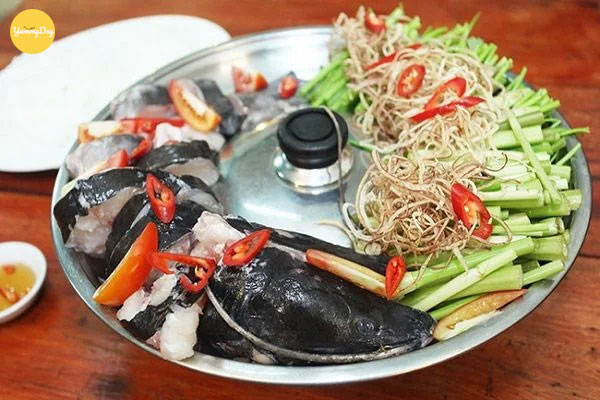Thành phẩm món lẩu cá lăng măng chua thơm ngon