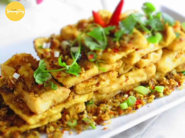 cách làm món đậu hũ chiên sả