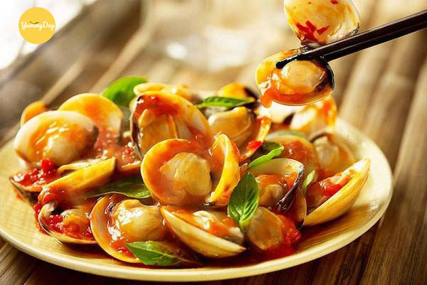Nghêu xào sa tế ngon ngất ngây