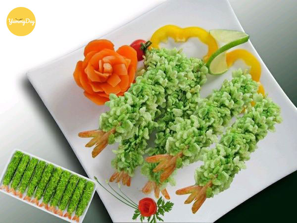 cách làm món tôm chiên cốm