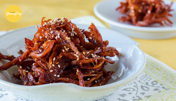 Món mực một nắng chiên nước mắm ăn cực thích