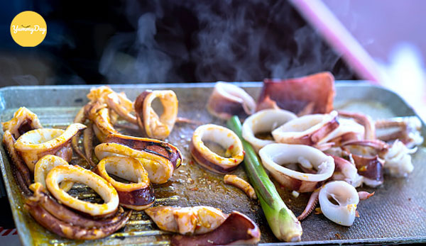 Nướng mực thơm phức