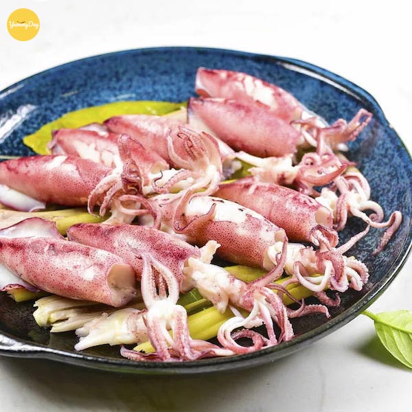 Món mực trứng hấp hành gừng