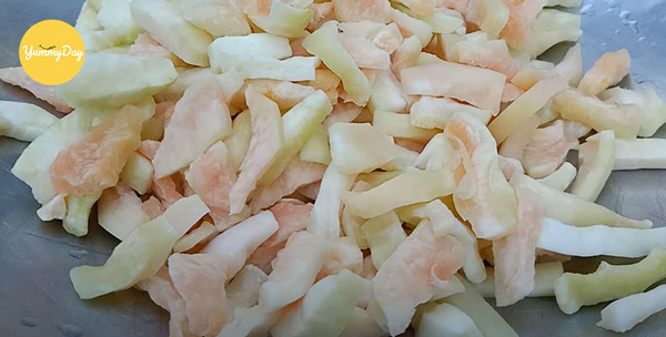 Ướp cùi bưởi với đường