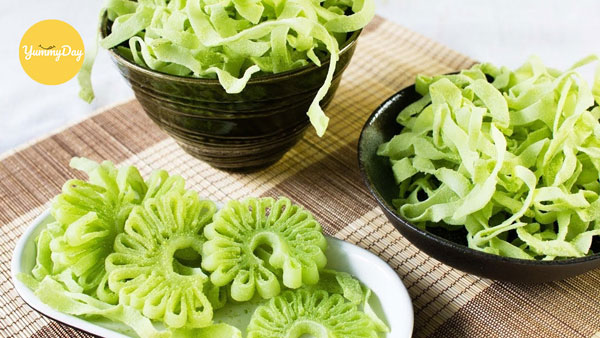 Thành phẩm mứt dừa vị trà xanh hấp dẫn