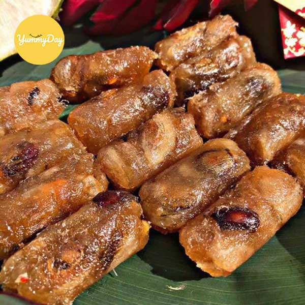 Vo mứt mãng cầu thành từng miếng