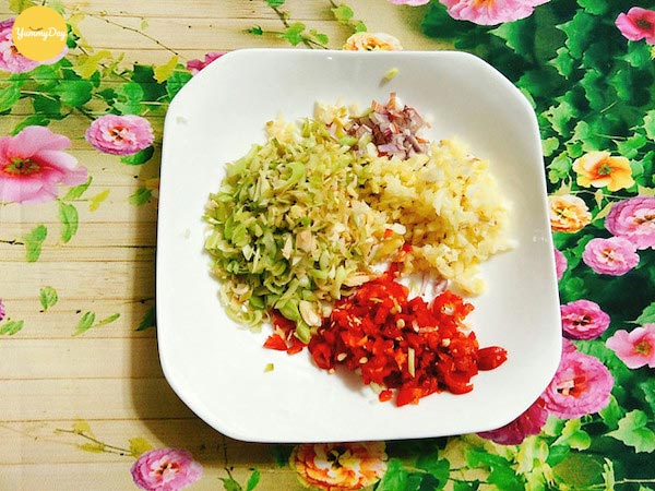 Hành tỏi sả ớt thái nhỏ
