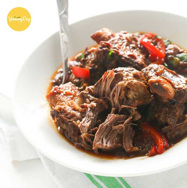 Nguyên liệu chuẩn bị cho món sườn non kho tiêu