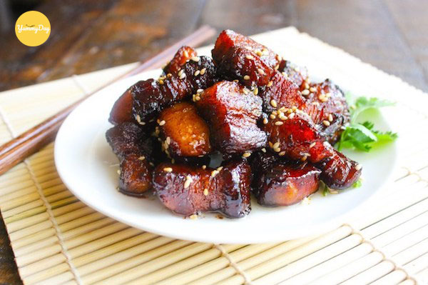 Thành phẩm thịt ba chỉ kho tiêu