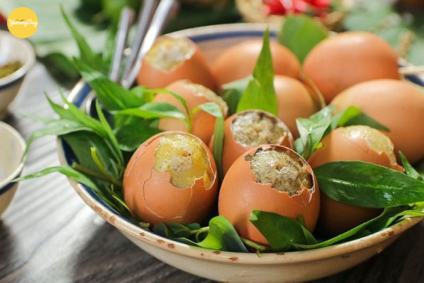 Trứng gà nướng thơm ngon