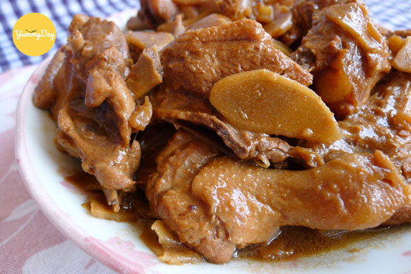 Thành phẩm món vịt kho gừng đặc sắc