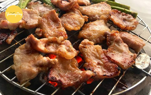Thành phẩm món vú heo nướng giòn ngon