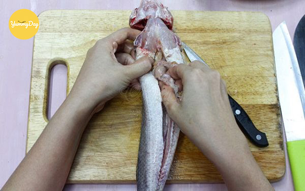 Sơ chế cá lóc sạch sẽ