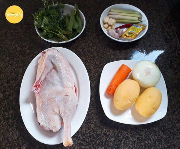 Nguyên liệu cho món cà ri vịt