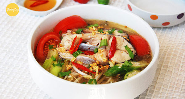 Thành phẩm món canh chua cá bớp ngon đáo để