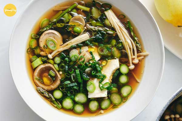 Thành phẩm món canh hẹ đậu hũ ngon xuất sắc