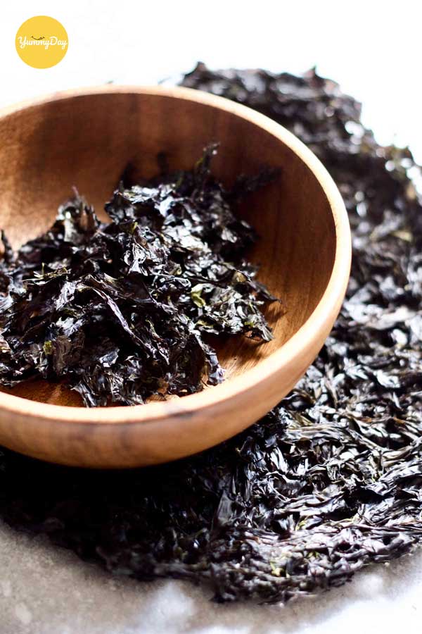 Rong biển cắt nhỏ vừa đủ ăn