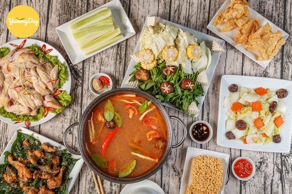 cách nấu lẩu gà chua cay ngon