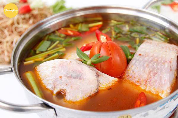 Món lẩu cá diêu hồng 