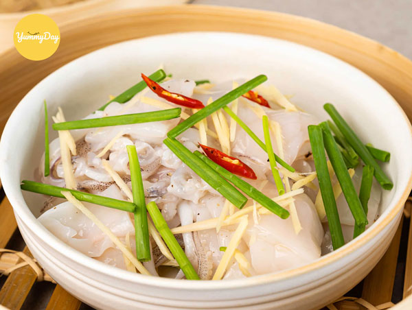 Tiến hành đem mực đi hấp