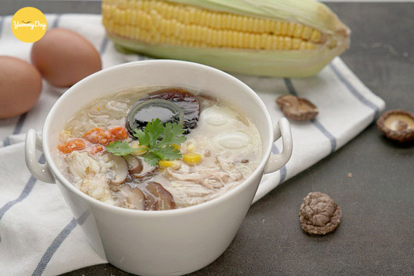 Món súp trứng cút sau đã hoàn thành