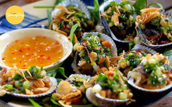 Sò lông nướng mỡ hành ngon khó cưỡng