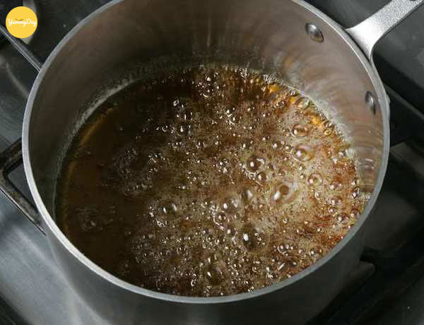 Nung đường chuyển sang màu vàng cánh gián đẹp