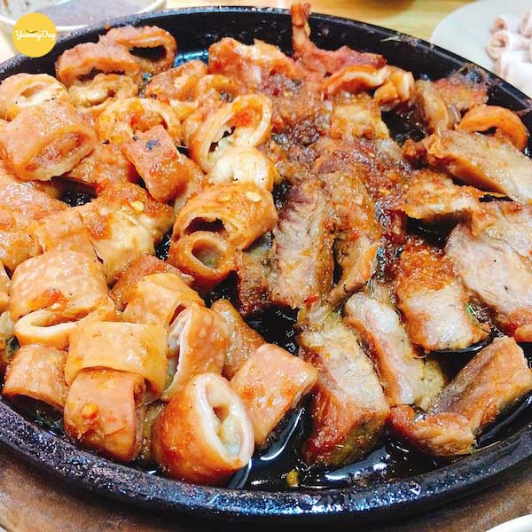 Lòng già nướng sa tế hấp dẫn