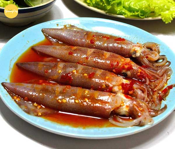 Mực sau khi đã ướp