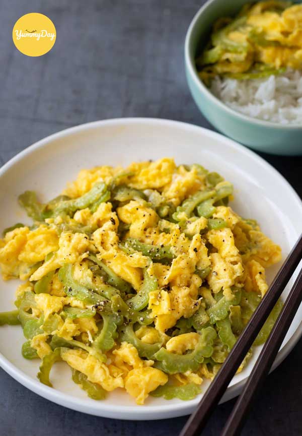 Khổ qua xào trứng hoàn tất