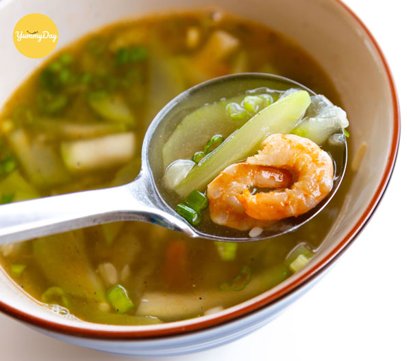 Canh bí đao nấu tôm thanh nhiệt ngày hè