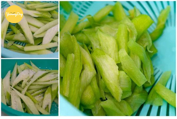 Sơ chế dọc mùng