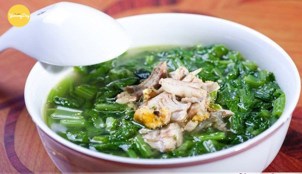 Canh cá khoai cải xanh