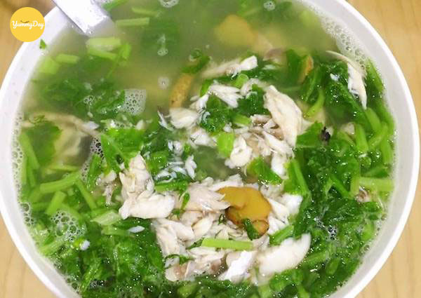Món canh cá rô rau cải thơm ngon