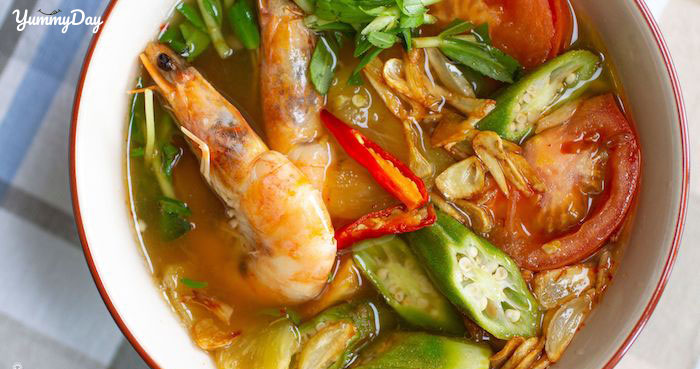 Cách nấu canh chua tôm đơn giản dễ làm chuẩn phong cách Nam Bộ