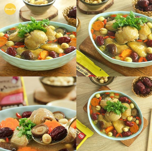 Thành phẩm món gà hầm hạt sen thơm ngon bổ dưỡng