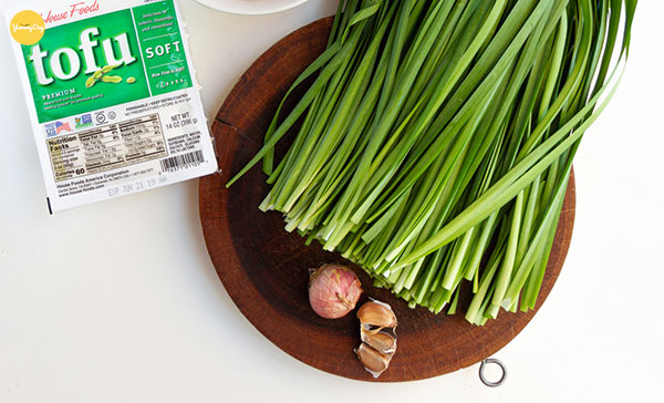 Nguyên liệu chính cho món canh hẹ đậu hũ
