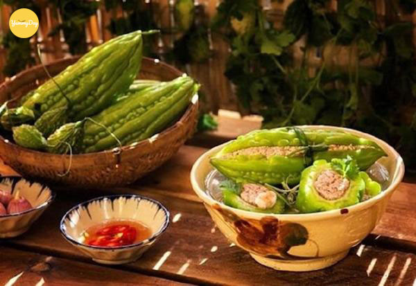 Thành phẩm tô khổ qua nhồi thịt ngon ngất ngây