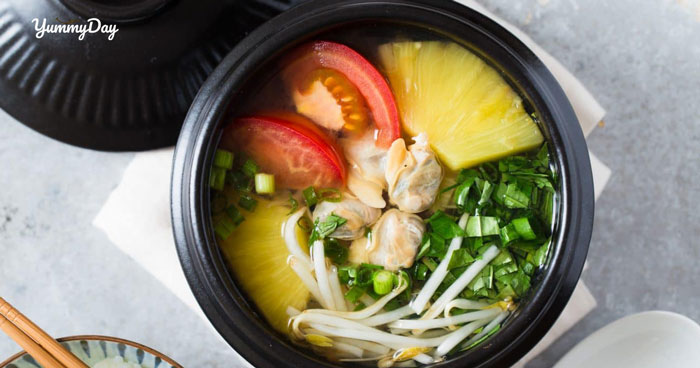 Cách làm món canh nghêu nấu chua đặc biệt